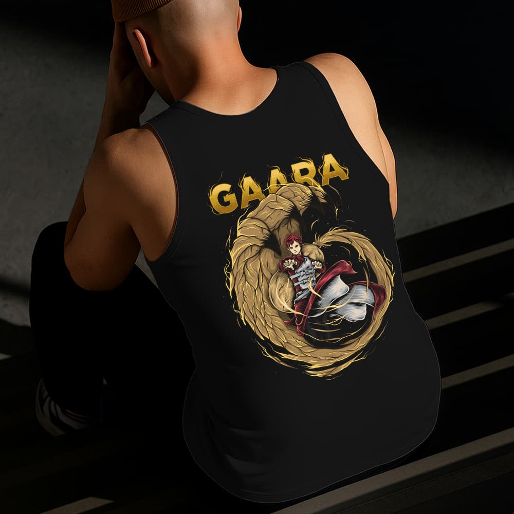 Camiseta Regata Masculina Estampada Gaara 100% Algodão Estilo Conforto Diário Do Tamanho P ao GG