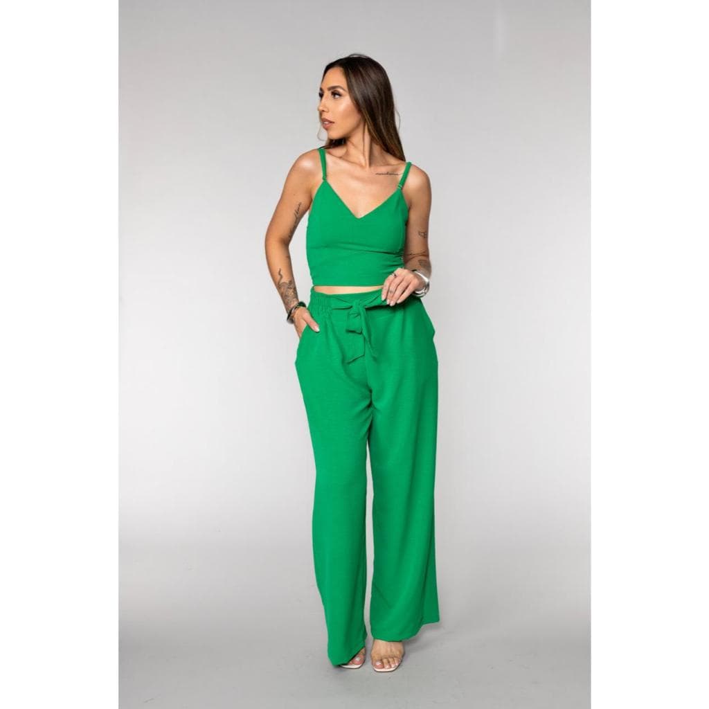 Conjunto Feminino Cropped e Calça Duna – Look Elegante e Chic