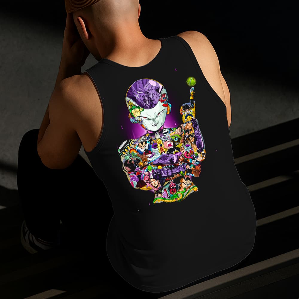 Camiseta Regata Masculina Estampada Frieza Personagens Algodão Estilo Conforto Diário Tamanho P GG