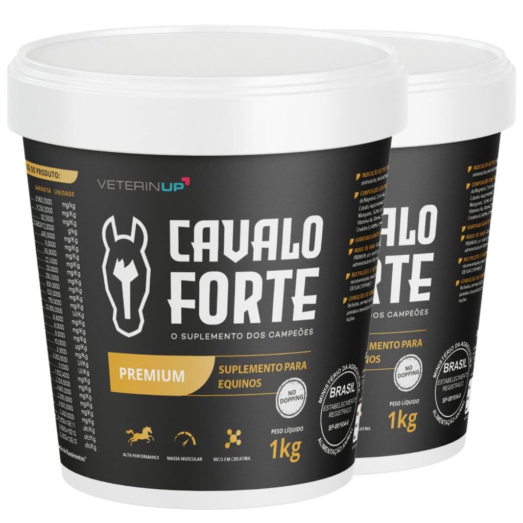 Suplemento Cavalo Forte Premium 2kg Suplemento Cavalo Equinos - DIRETO DA FÁBRICA