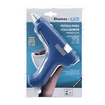 Pistola para Cola Quente Grossa Azul K800 1 UN Rhamos e Brito