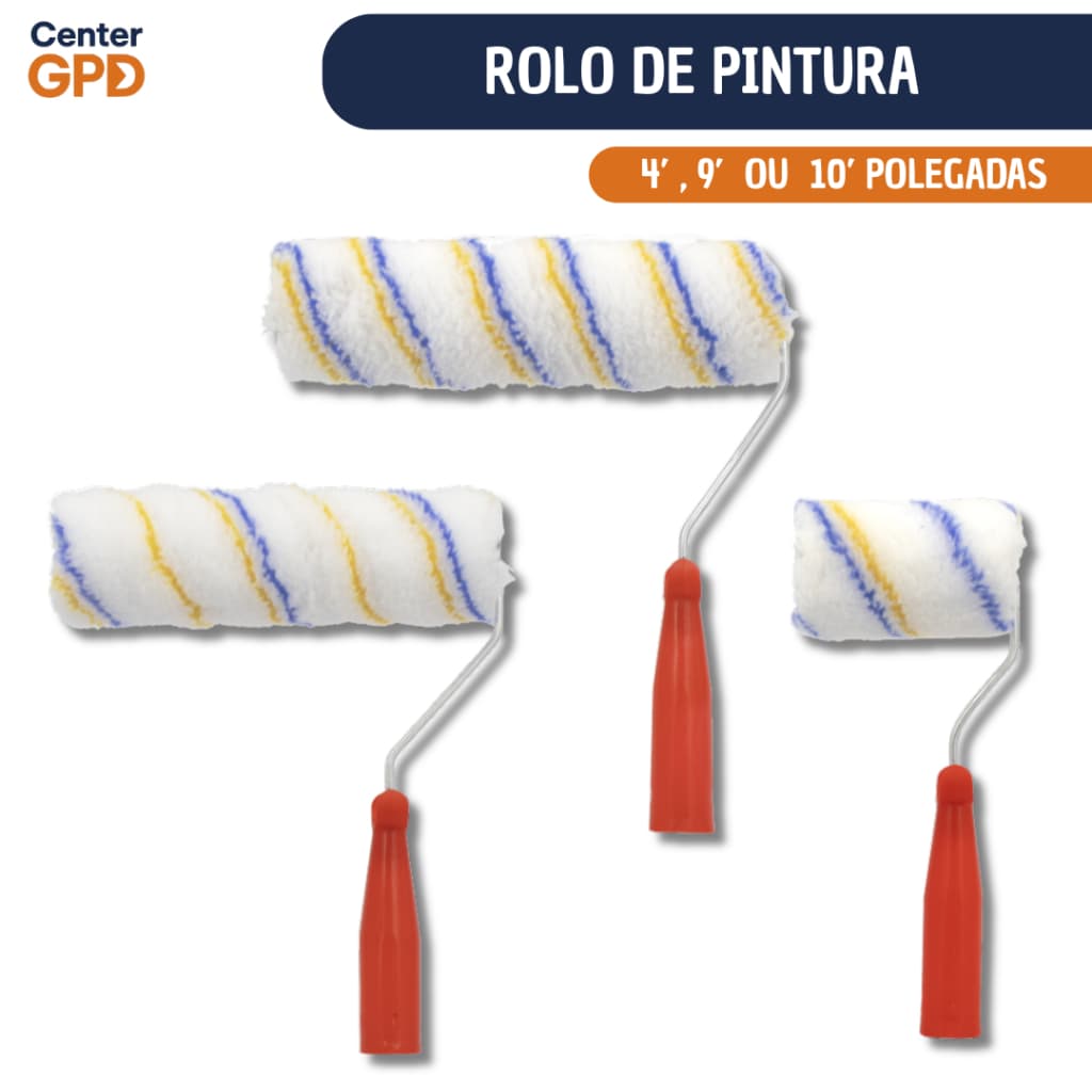Rolo de Pintura Até 25 CM Lã Sintética Anti Respingo