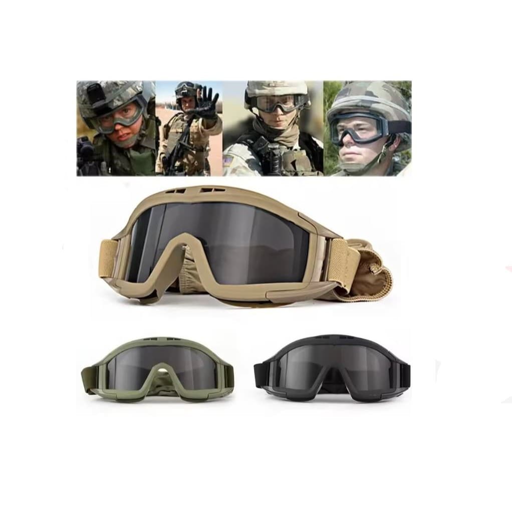 Óculos de Proteção Tático Militar Tropa de Elite Marines S.W.A.T. Navy Seals Lente Anti Estilhaço ( PRODUTO NO BRASIL )