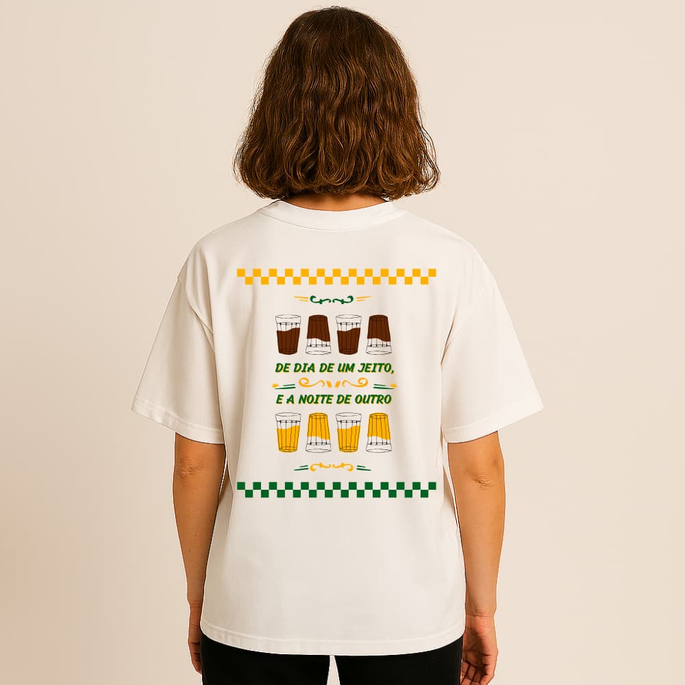CAMISETA CAMISA OVERSIZED UNISSEX ALGODAO PERSONALIZADA CERVEJA CAFE MEME BRASILIDADES BRANCA BEGE AM PM FEMININA MASCUL