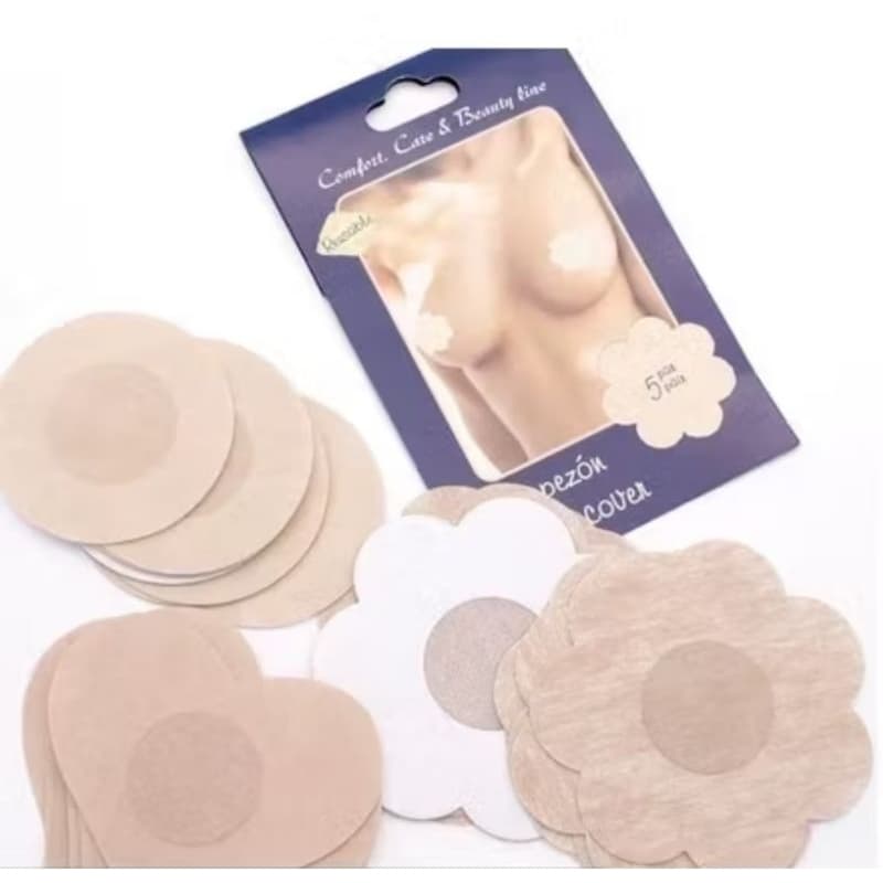 KIT 10 Peças Tapa-Seios Invisível Adesivo Protetor Com 6cm de Diâmetro Para Tampar Mamilos/Aureola/5PARElS