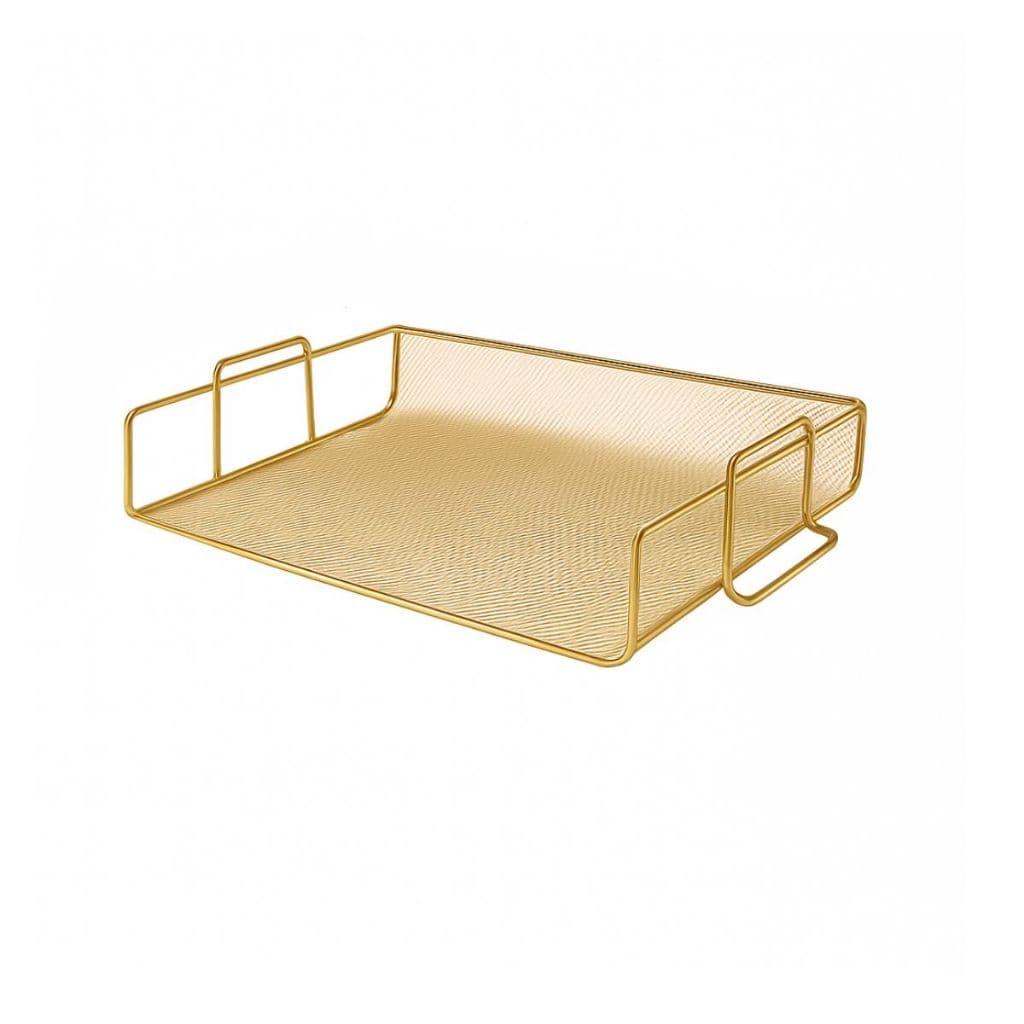 Organizador de Mesa Dourado Empilhável Escolha a Quantidade Gv Office