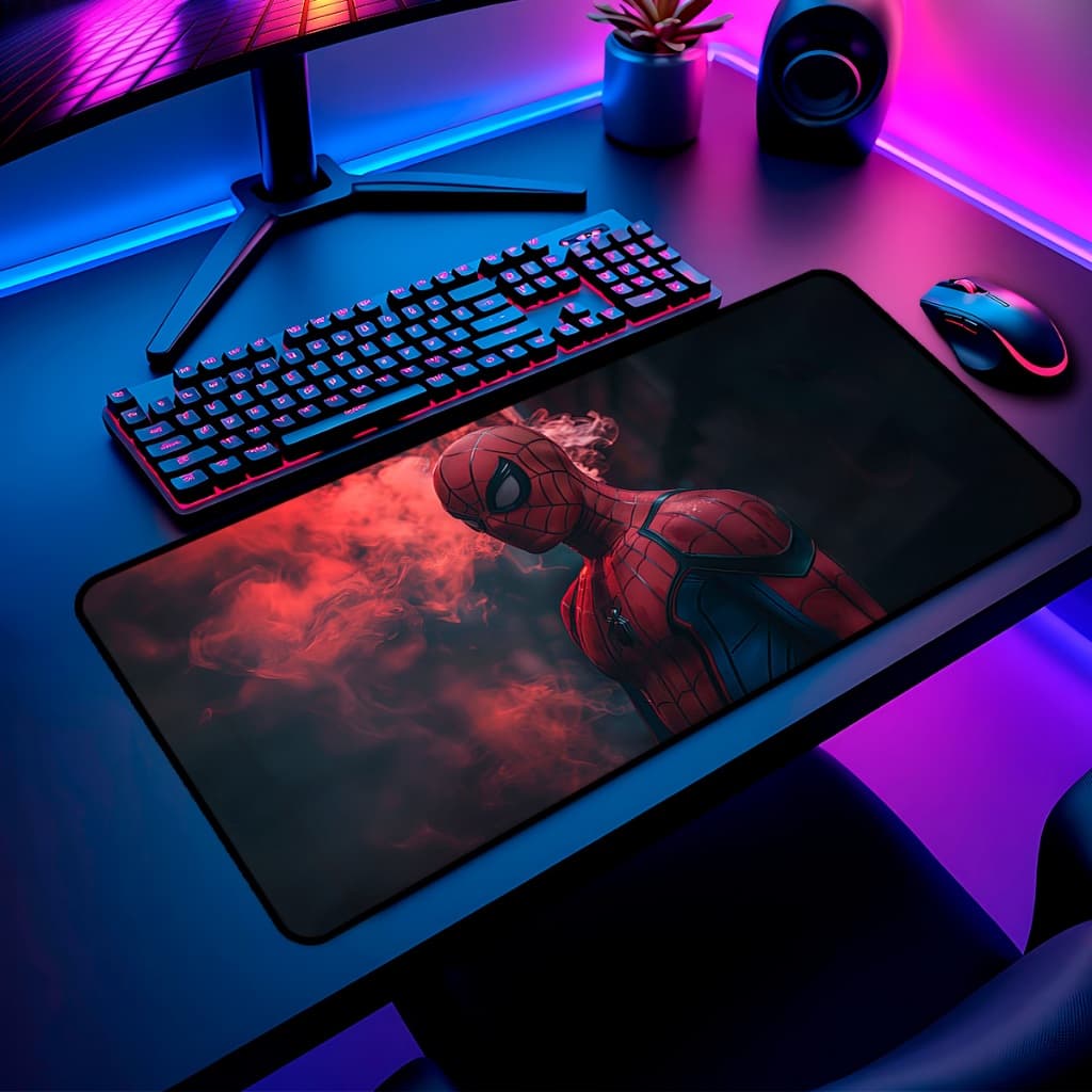 Mouse Pad Grande Gamer Premium Antiderrapante Diversos Tamanhos Tema Homen Aran Borda Costurada
