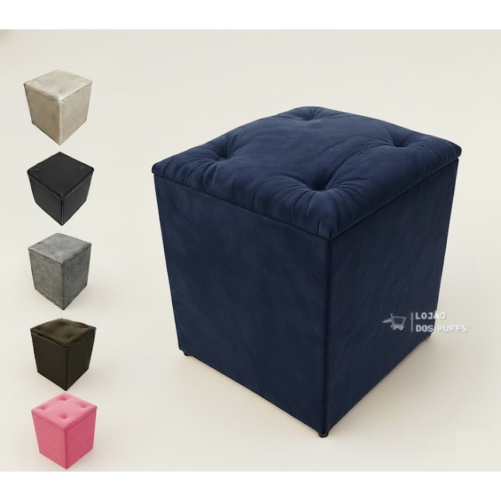 PUFF BAÚ PORTA OBJETOS SUEDE ORGANIZADOR ROUPAS SAPATOS BRINQUEDO QUARTO CASA PENTEADEIRA RESISTENTE