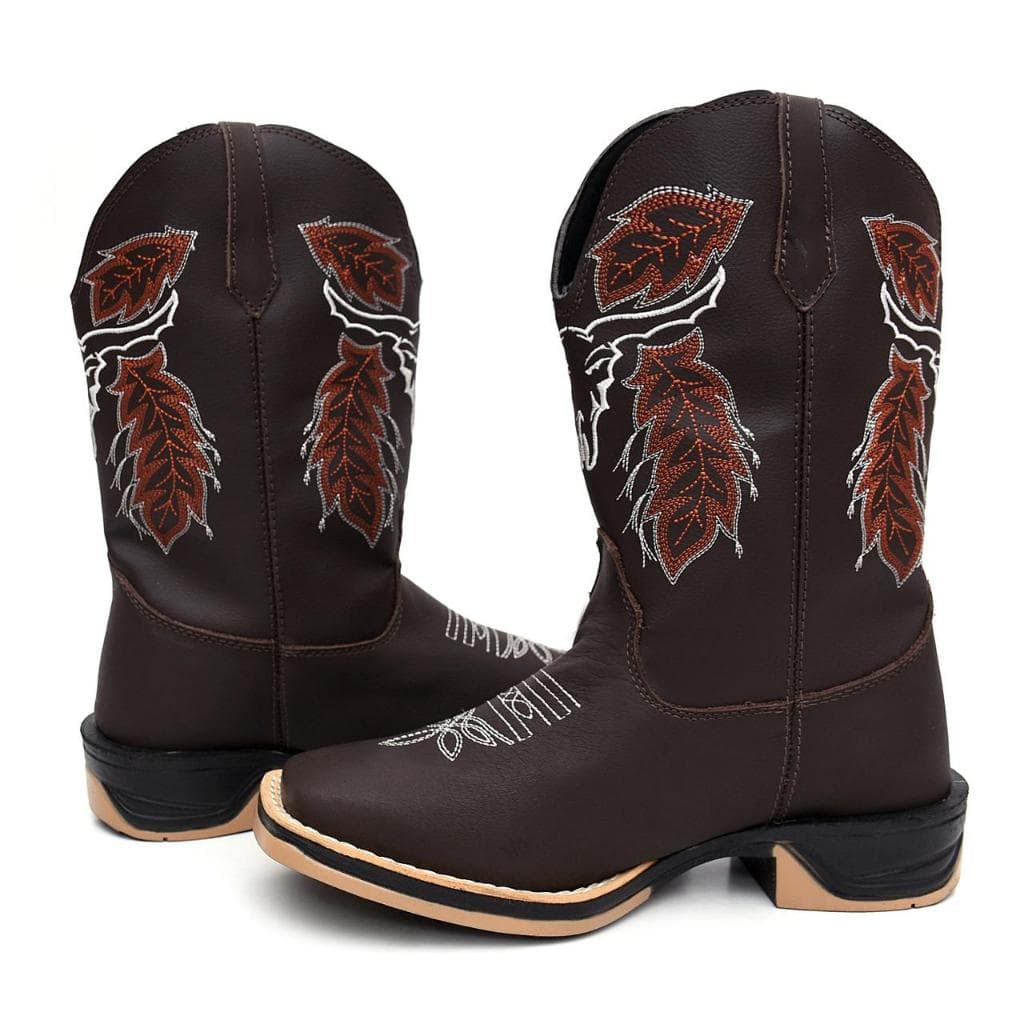 Bota Texana Masculina Marrom Sola Jump