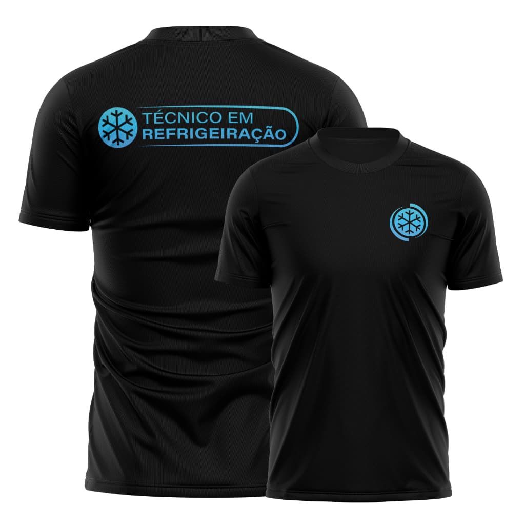 Camiseta Técnico em Refrigeração Uniforme Profissional Dry Fit Confortável Trabalho