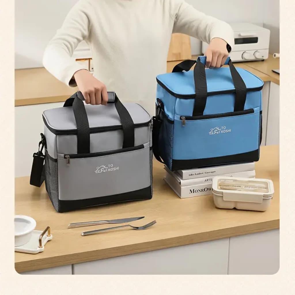 Bolsa Térmica Grande Oxford Impermeável Marmita Viagem lazer Trabalho