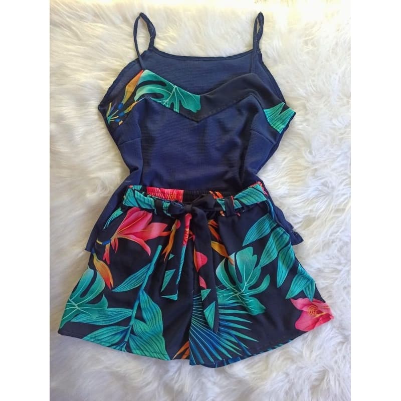 Conjunto Plus Size Feminino Short e Blusa Ajustável forro Moda Verão G GG G1 G2 G3 G4  42 ao 56