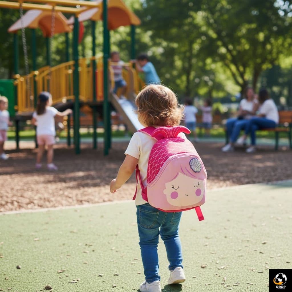 Mini Mochila Infantil Tema Sereia Modelos Sortidos Bolsos Espaçosos Leve Ajustavel