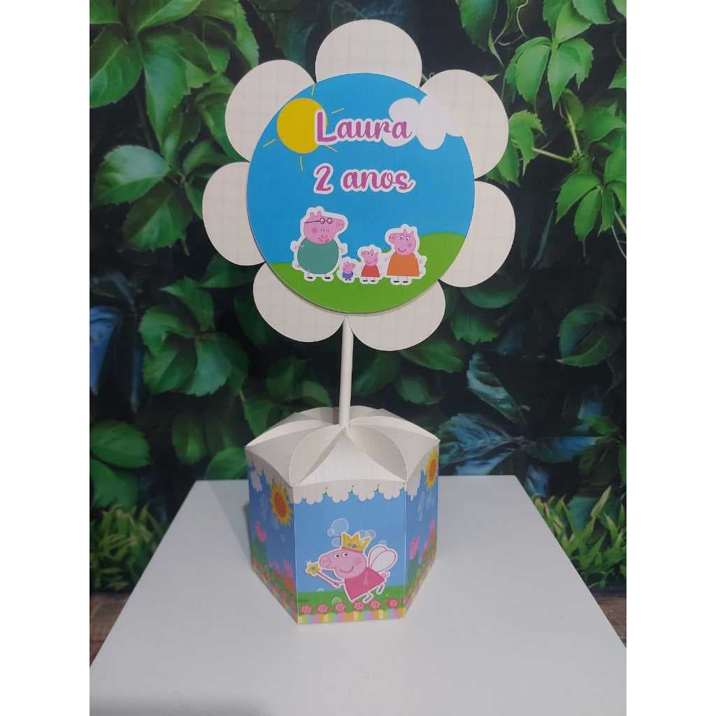 Centro de Mesa PEGUE E MONTE Personalizado Peppa Pig/Lembrancinha de festa/ Festa Infantil/Decoração