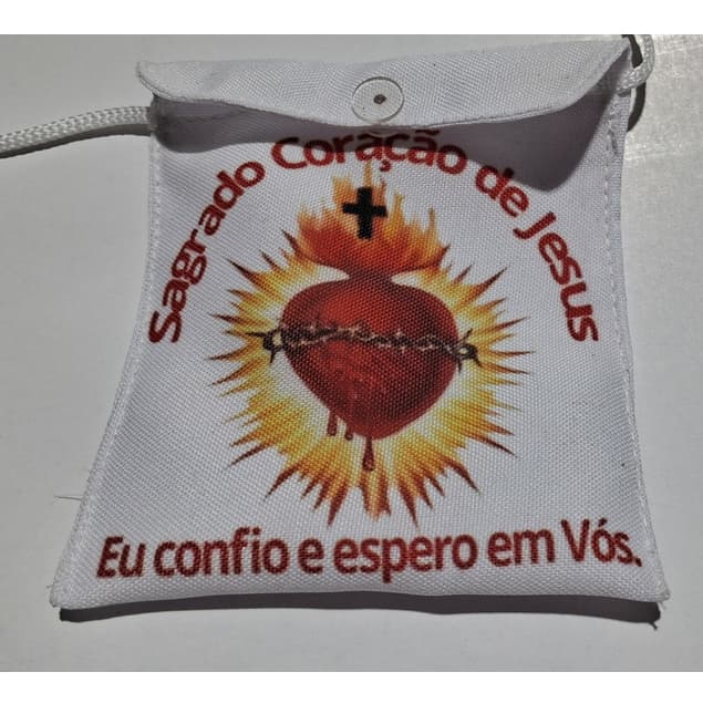 Bolsa Porta Fita Apostolado Da Oração Branco, Tira Colo