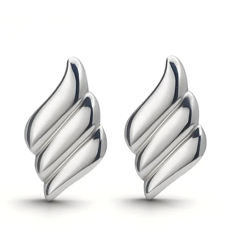 Brinco de aço inox, Chamas 3,5 cm