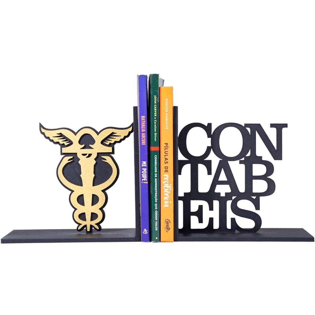 Aparador de Livros Contabilidade MDF Suporte Porta Livros Profissão Contador Decoração