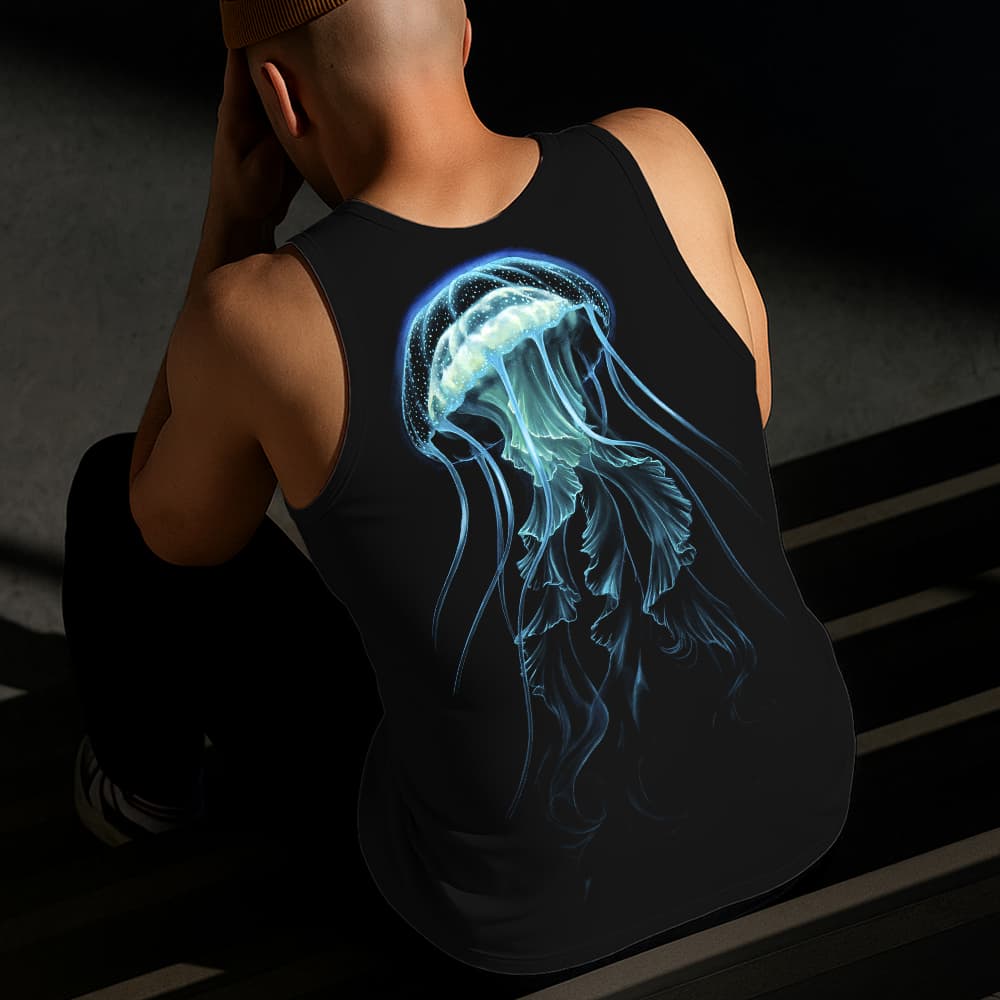 Camiseta Regata Masculina Estampada Medusa 100% Algodão Estilo Conforto Diário Do Tamanho P ao GG