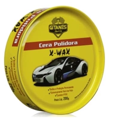 Cera Polidora X-Wax Gitanes Fácil Aplicação 200G Com Carnaúba Motos e Carros Produto Automotivo