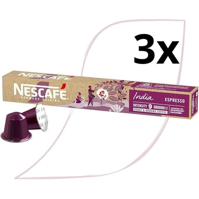 Kit 30 cápsulas Café Farmers Origins Nescafé Índia intensidade 9 - para Nespresso