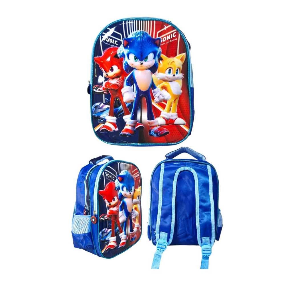 mochila de costas  pequeno menina menino com 2 zíper escolar , creche desenho 3D alto relevo primeira línea / importado