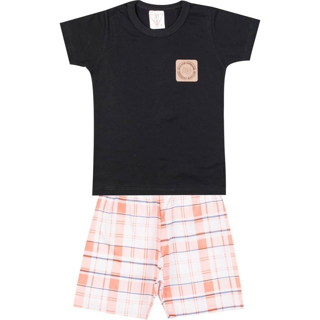 Conjunto Menino Básico Blusa 100% Algodão e Bermuda Tactel - JD Kids –  364