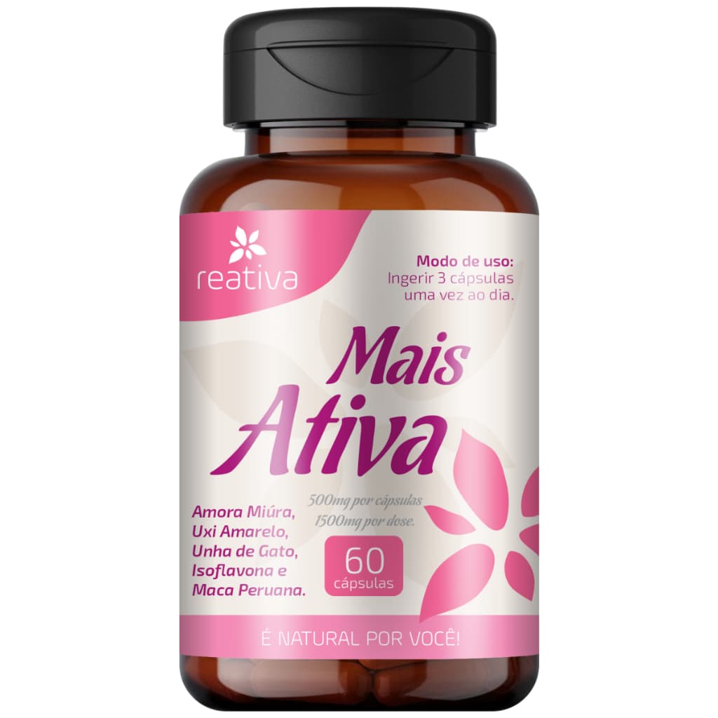 Suplemento Mais Ativa Para Mulheres Que Querem Melhorar Energia Físico e Pele 120 Cps