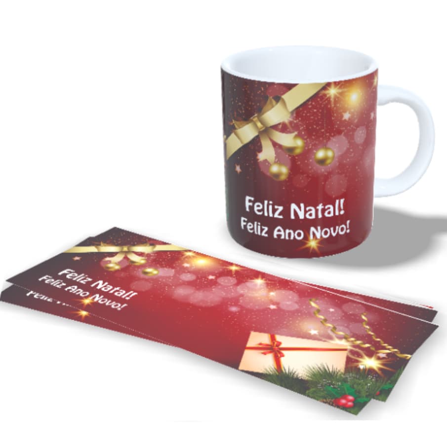 Caneca Natal com caixa personalizada