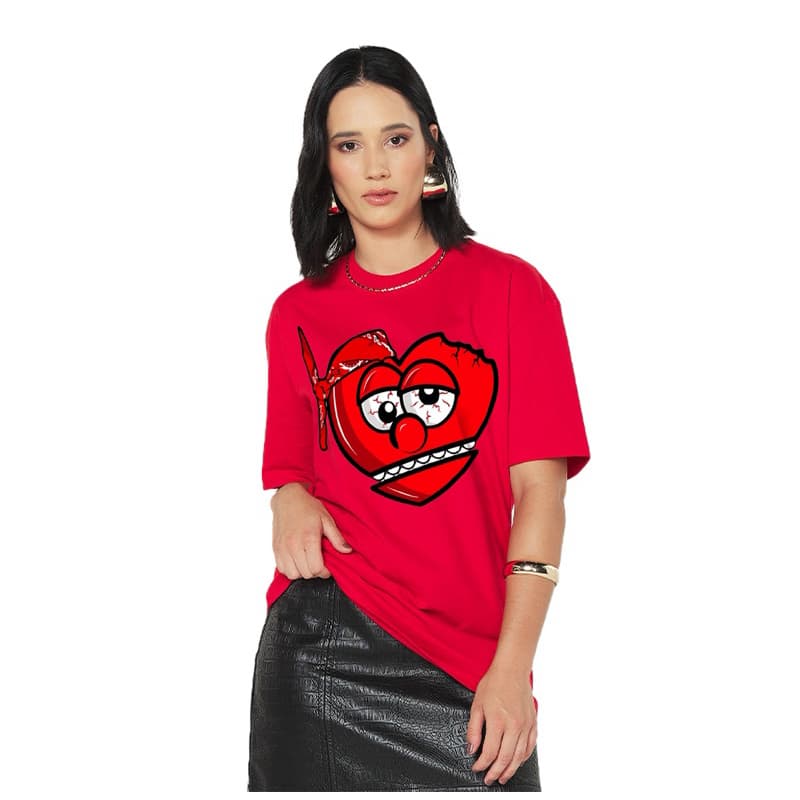 Camiseta Oversized Streetwear CORAÇÃO