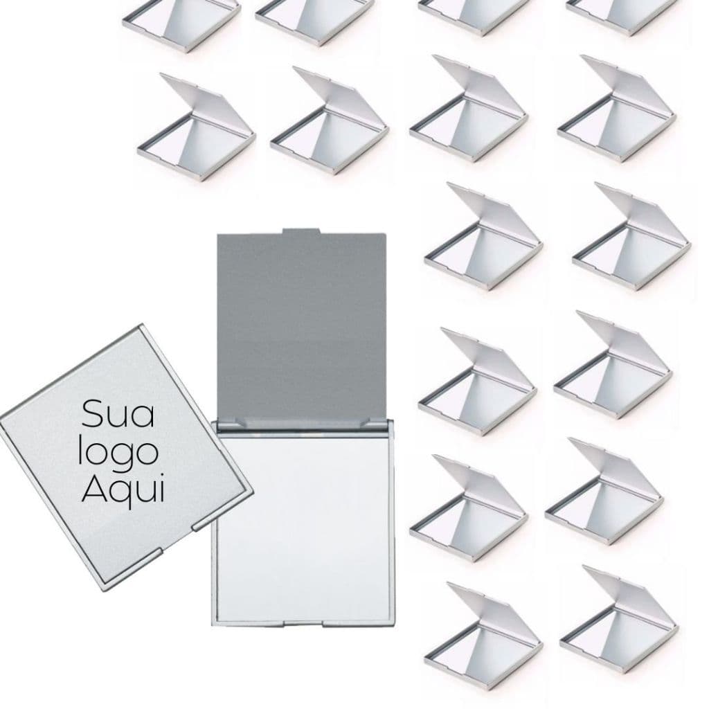 Kit 100 Espelhos De Bolsa Brindes Presentes Personalizados Com Nome Frase ou Logo