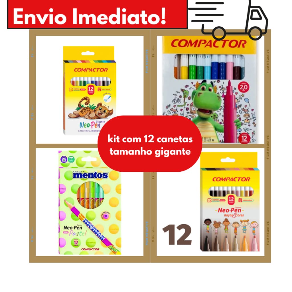 Hidrográfica Neo-Pen Gigante C/12 Cores