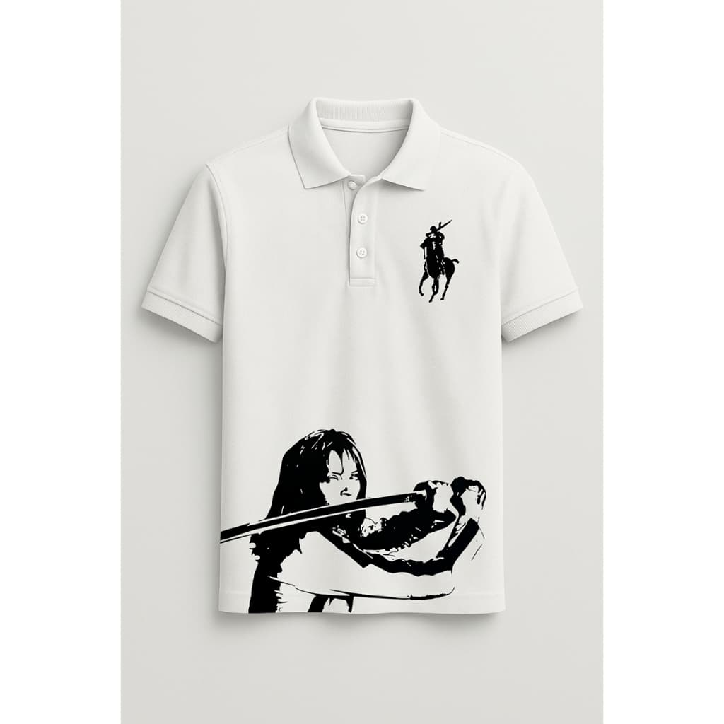 Camisa Polo Masculina Kill Bill A Noiva Streetwear Algodão Beatrix Kiddo