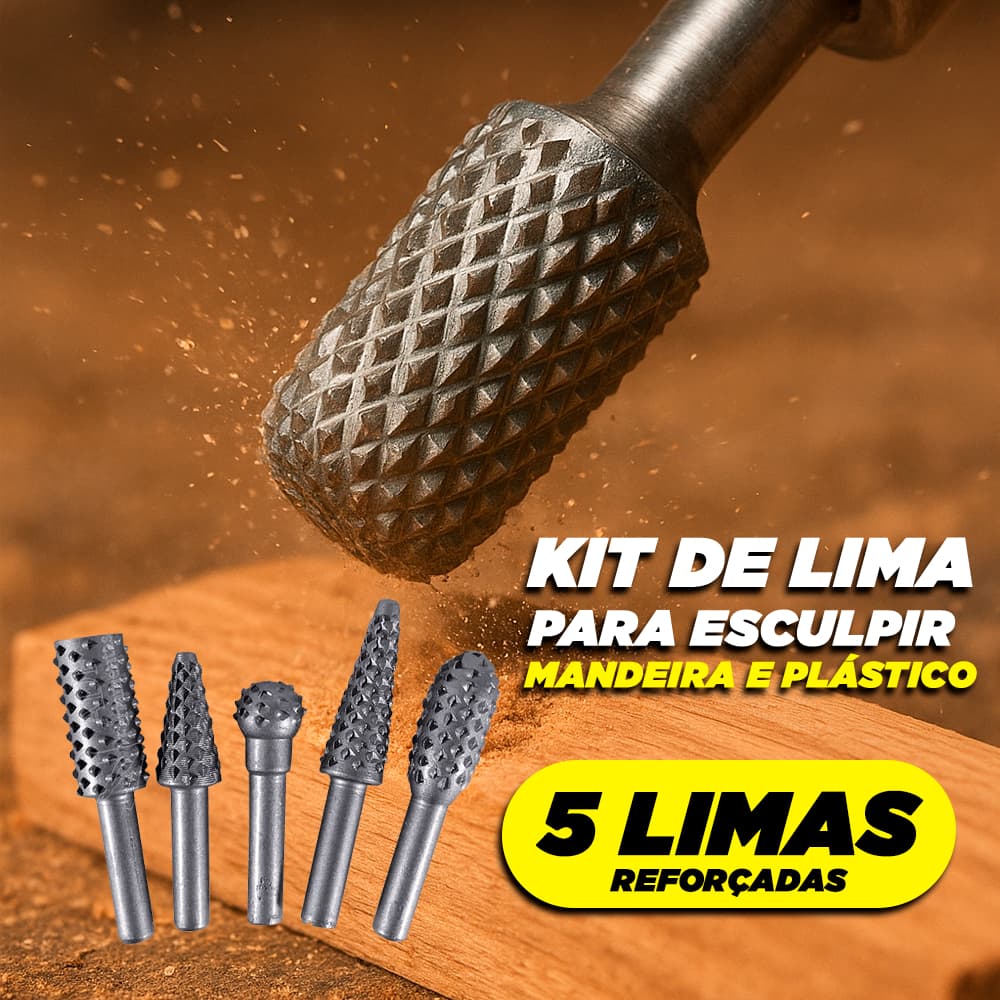 Jogo Lima Groza Rotativa com 5 Unidades - MTX 704999 | Limas Rotativas para Metal e Madeira 1/4 | Kit de Ferramentas