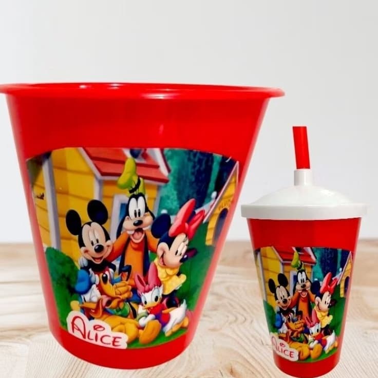 kit Cineminha turma do Mickey Personalizado - Lembrancinha- Festas - Infantil - Brindes