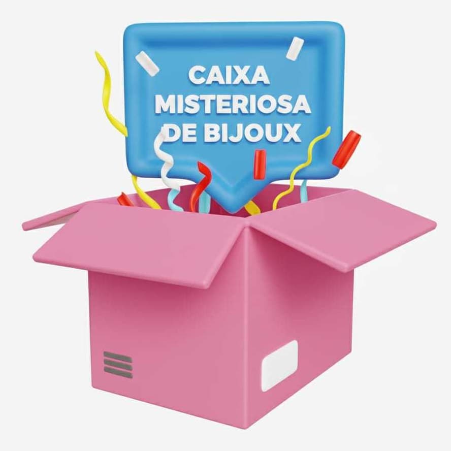 Caixinha misteriosa de bijuterias - Colar, brincos, anel, pulseira e acessórios para cabelo - LEIA A DESCRIÇÃO