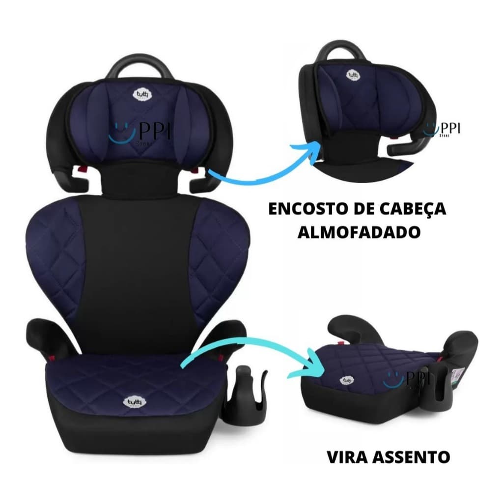 Cadeira Cadeirinha Infantil para Carro Bebê e Criança de 15kg a 36Kg vira assento de elevação