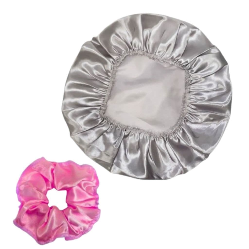 Kit Touca de Cetim + Xuxinha  Proteção Anti Frizz e Cabelos Saudáveis - , beleza e praticidade