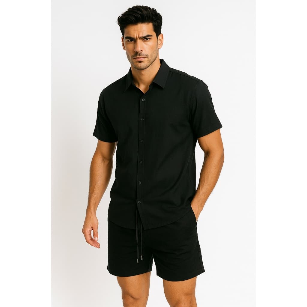 Conjunto Masculino Várias Cores Viscolinho Slim Fit Premium Tendencia Verão