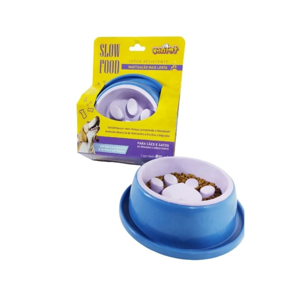 Comedouro P/Cães e Gatos Slow Food Yanpet
