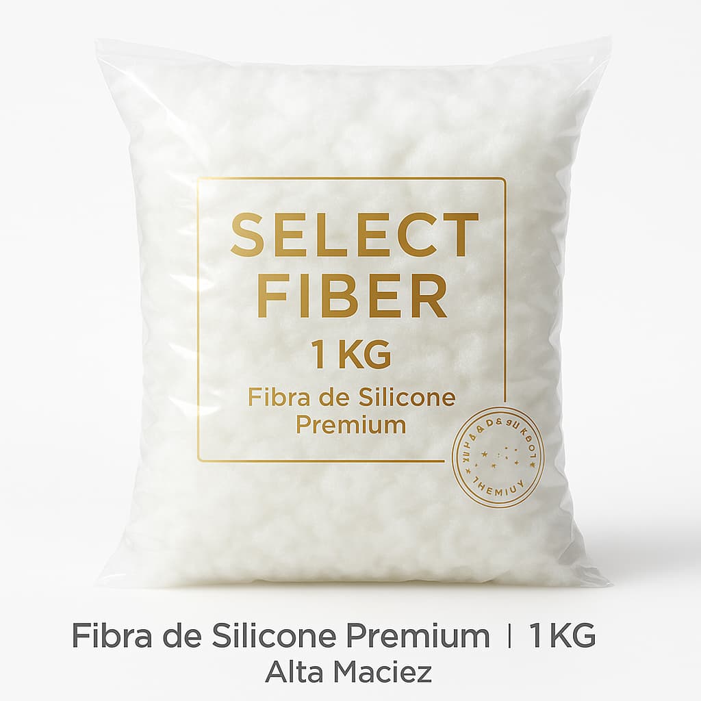 Fibra Siliconada Virgem 1Kg Select Fiber Premium Enchimento Para Travesseiros Almofadas e Artesanato