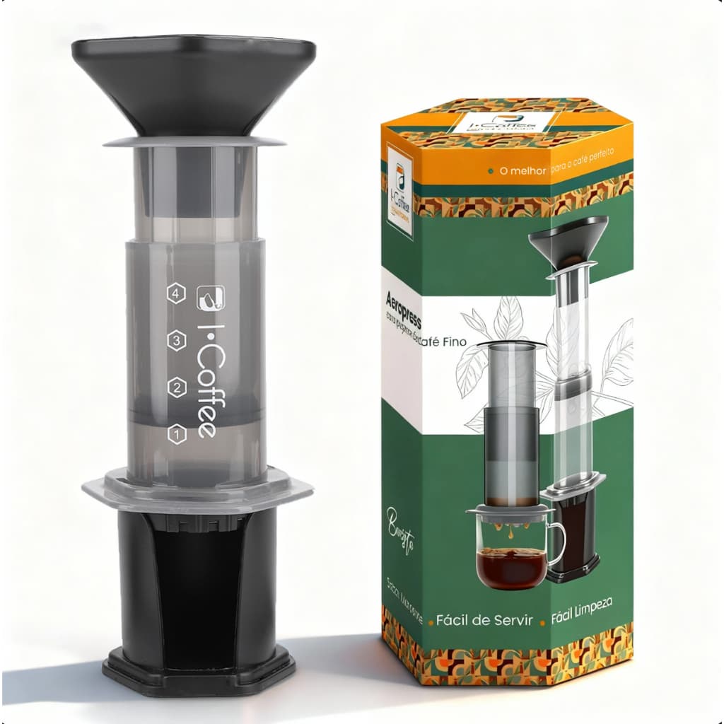 Máquina Original de Café e Expresso , Cafeteira Portátil Barista Level com Câmara , Êmbolo Filtros , Rápido