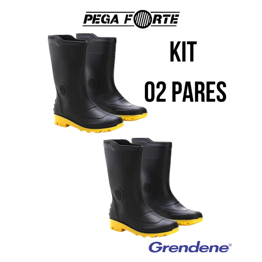 Bota Borracha Galocha Cano Médio Grendene Pega Forte Impermeável Com Forro Chuva Limpeza Moto Faxina
