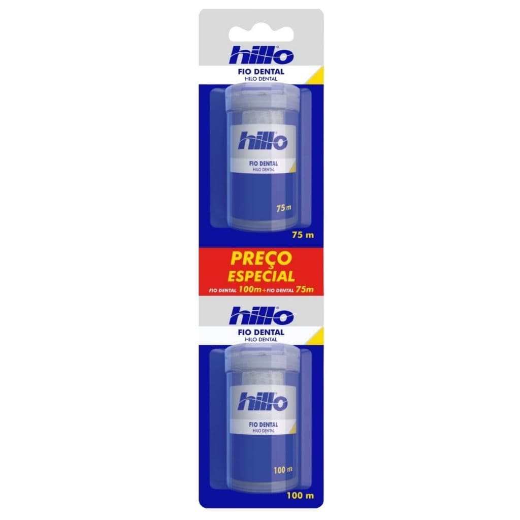 Fio Dental Profissional Encerado Hillo Combo 100m + 75m