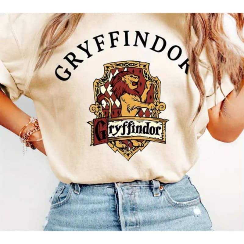 Camiseta Básica Algodão Gryffindor Camisa Harry Potter Grifinória Blusa Casa Harry Potter