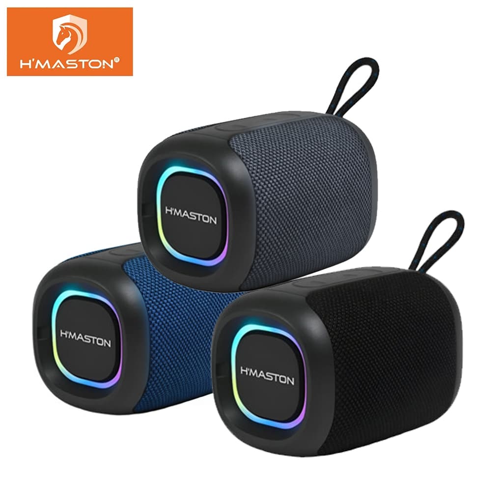 H'maston AM41 Caixa De Som Alto-falante Bluetooth portátil à prova d'água com luz LED