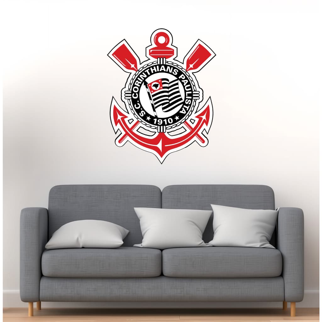 Adesivo Escudo Corinthians Parede Porta Vidro Decorativo Vários tamanhos