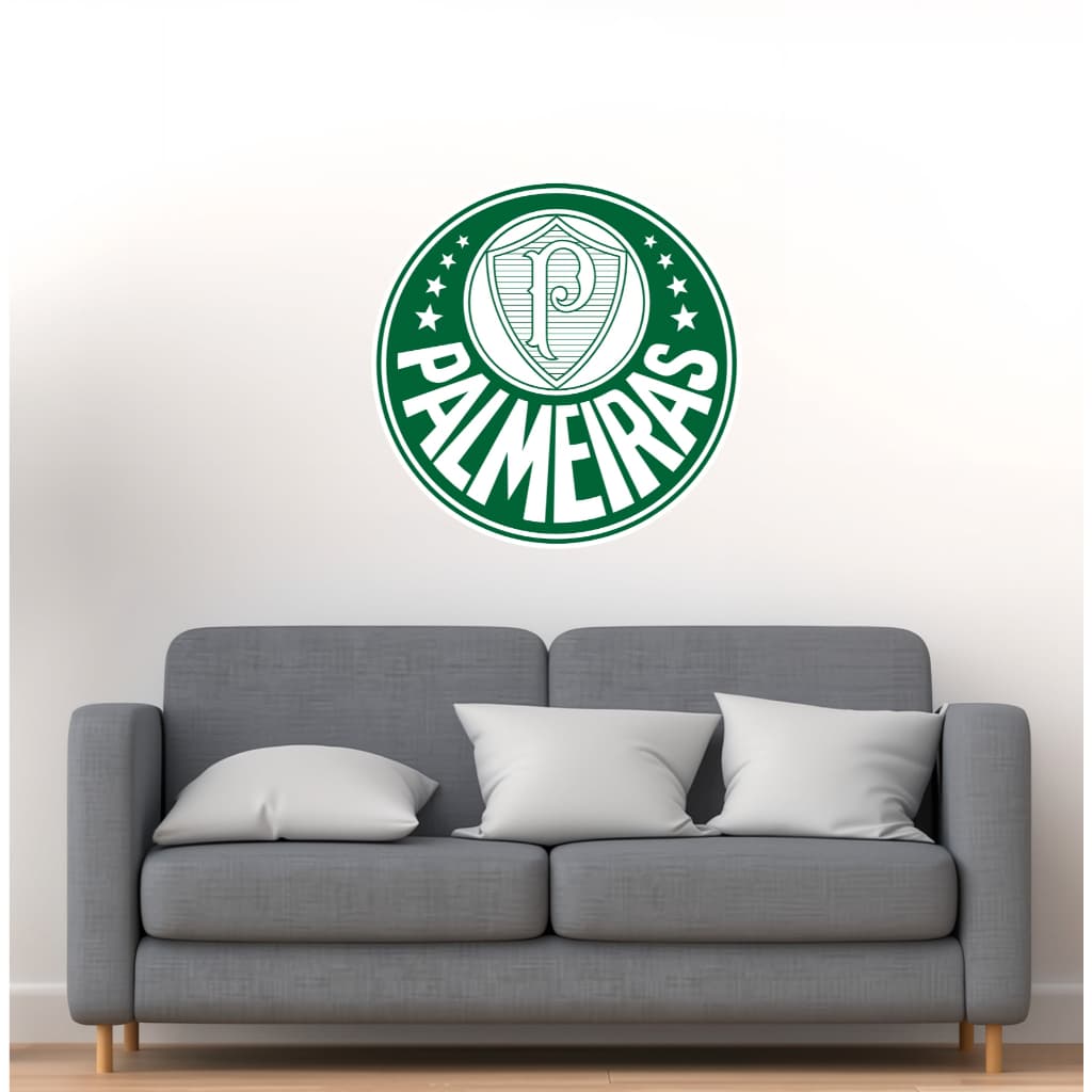 Adesivo Escudo Palmeiras Parede Porta Vidro Decorativo Vários Tamanhos