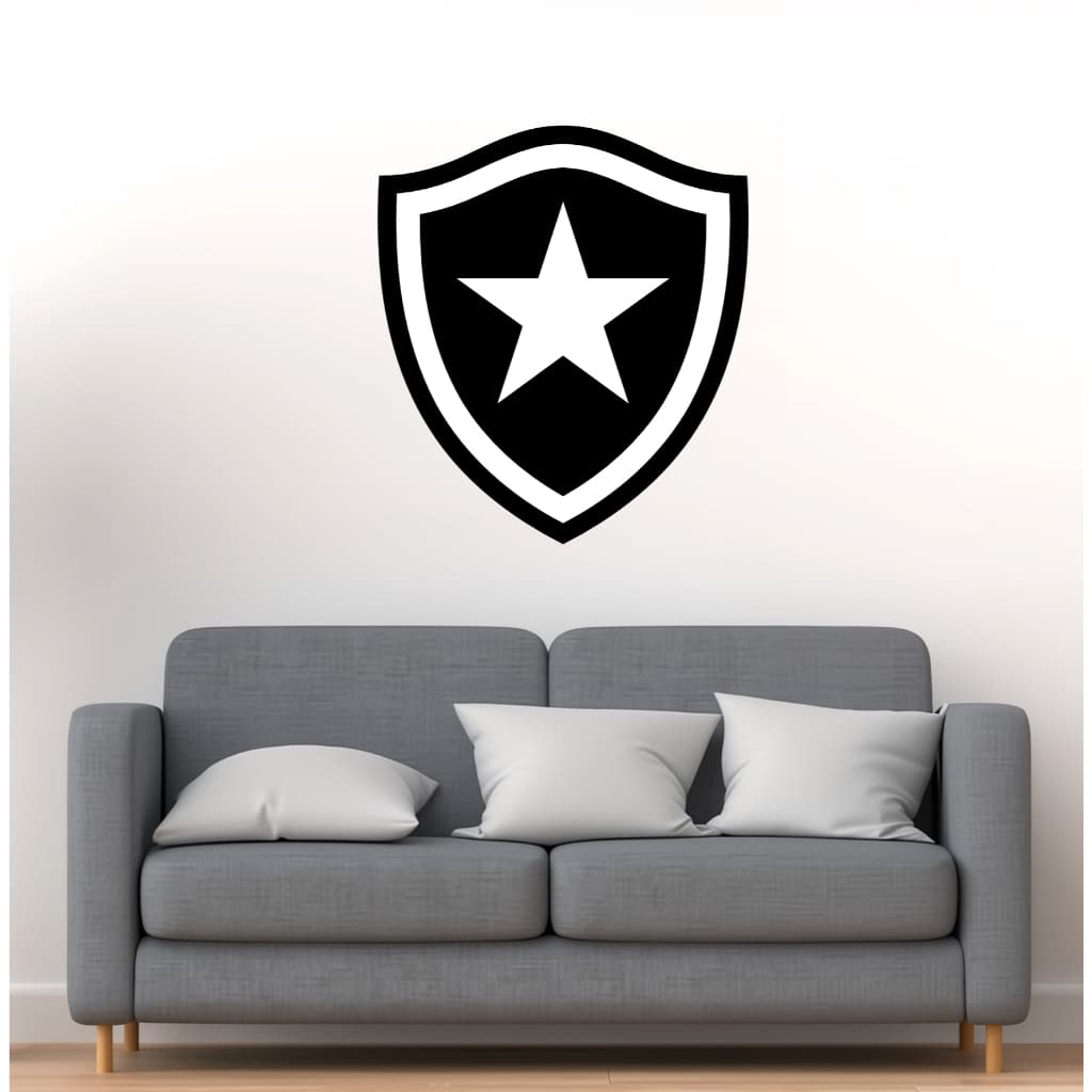 Adesivo Escudo Botafogo Parede Porta Vidro Decorativo Vários Tamanhos