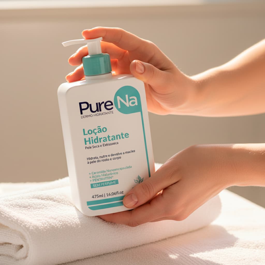 Loção Hidratante PureNa Hidratação Profunda Sem Fragrância Com Textura Leve 473ml Pure Nature