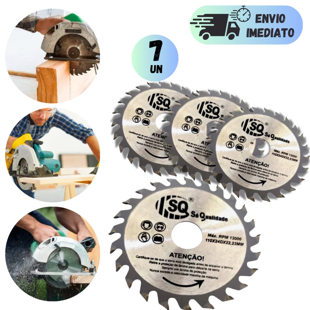 KIT 2 A 7 DISCOS DE CORTE PARA MADEIRA 30 DENTES SERRA CIRCULAR MAKITA PROFISSIONAL